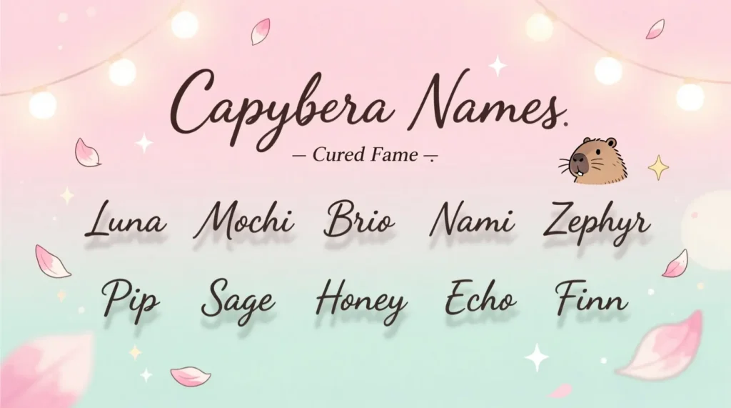 Aesthetic Capybara Names