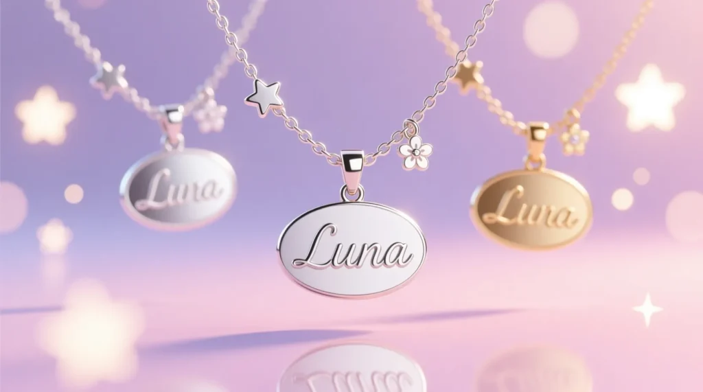 Aesthetic Name Necklaces for Girls