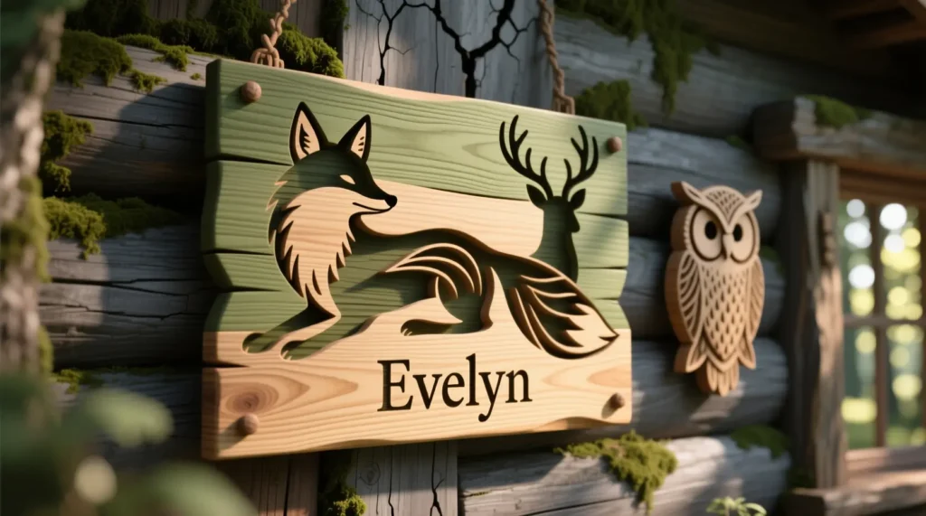 Animal-Themed Wooden Name Signs
