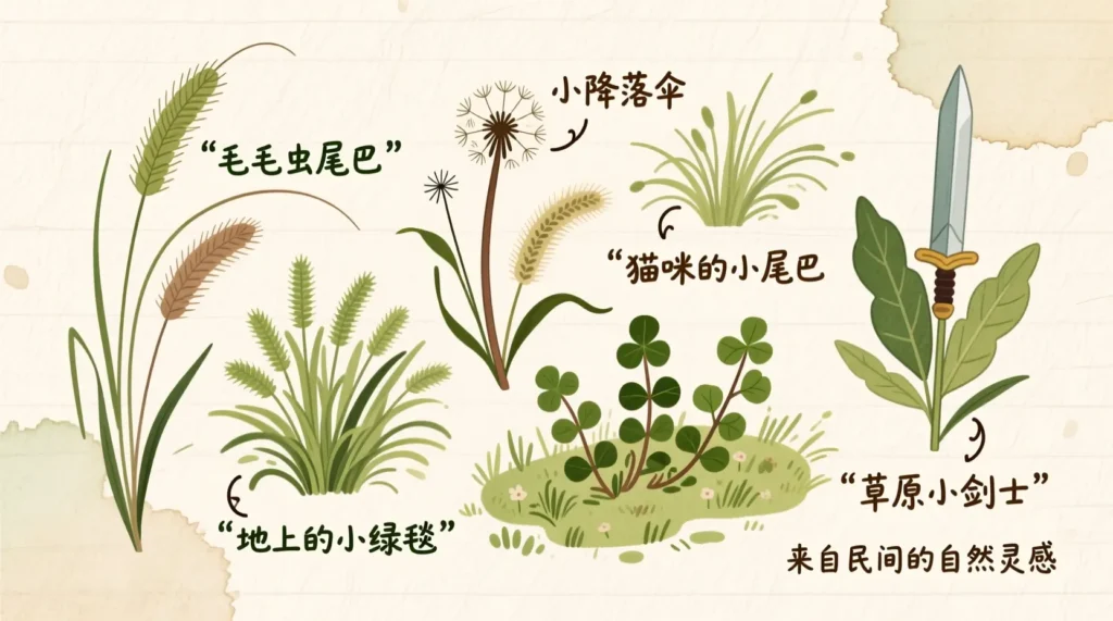 Botanical Nicknames for Grass