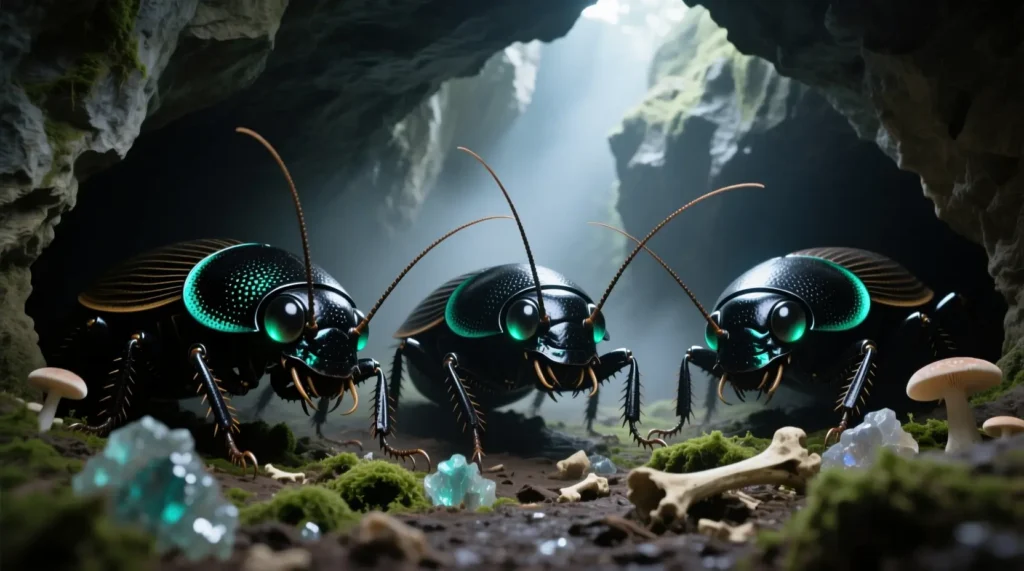 Cave-Dwelling Large Cockroaches