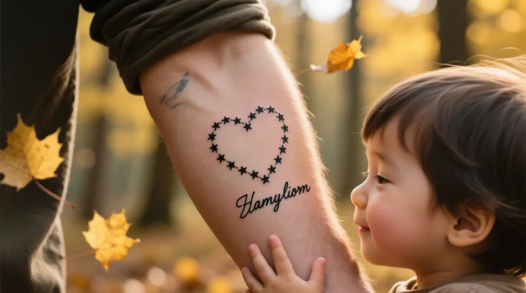 Child Name Tattoos with Heart