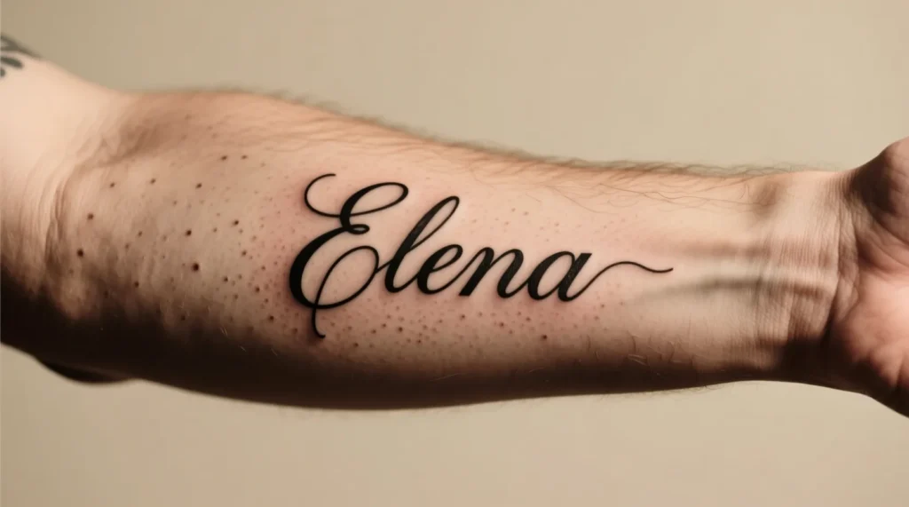 Classic Forearm Name Tattoos