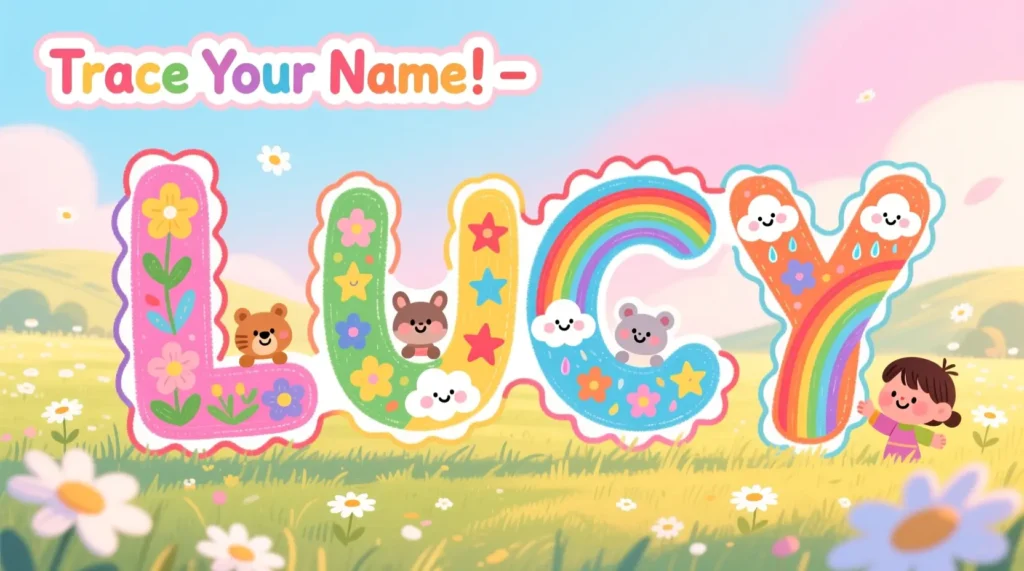 Colorful Name Tracing Activities