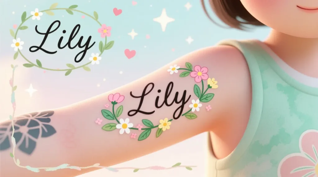 Cute Kids Name Tattoo Ideas