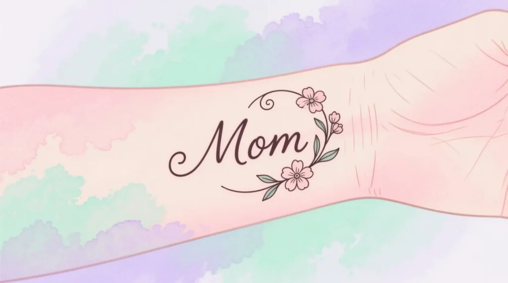 Cute Mom Name Tattoo Ideas
