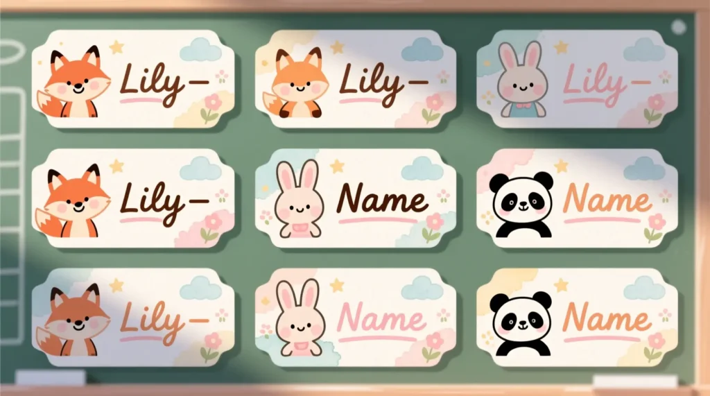 Cute Name Labels for School