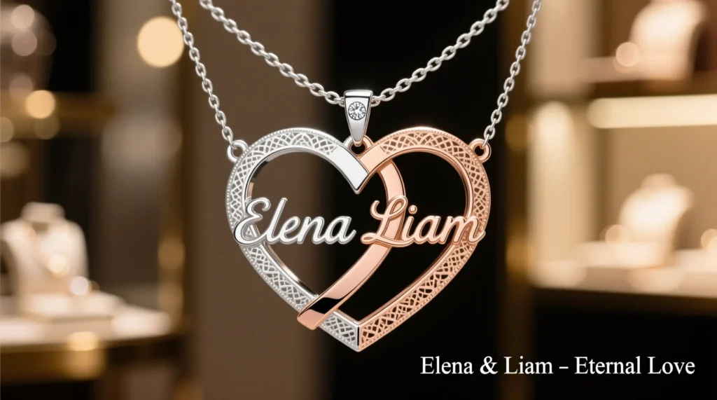 Elegant & Stylish 2 Name Necklace Ideas