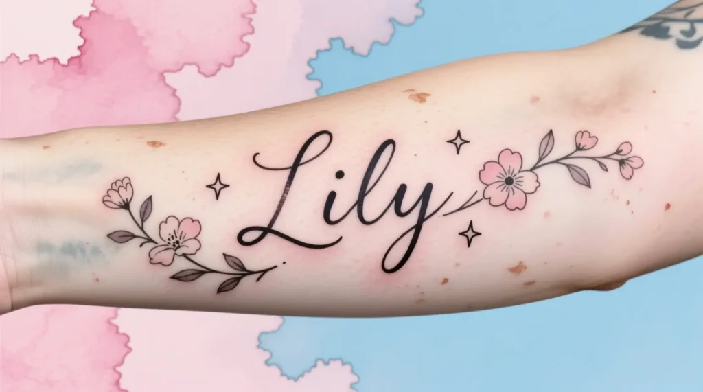 Handwritten Kids Name Tattoo Ideas