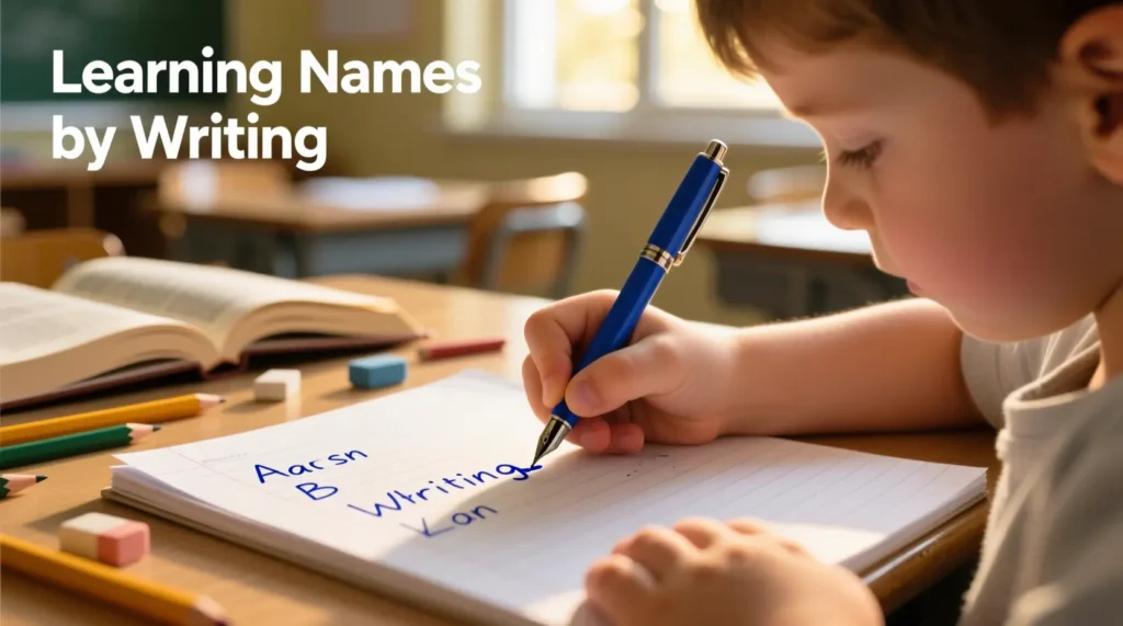 Learning Names by Writing