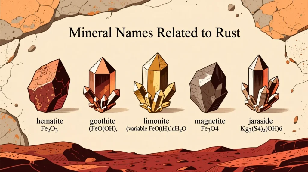 Mineral Names Related to Rust