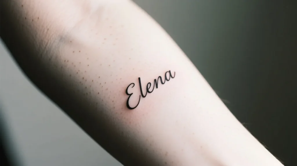 Minimalist Forearm Name Tattoos