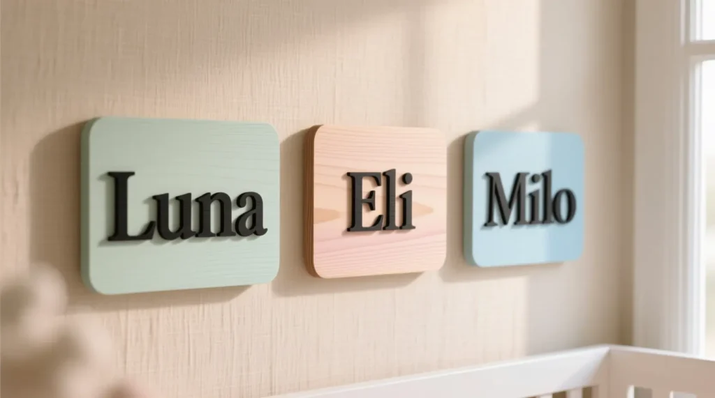 Minimalist Nursery Name Signs