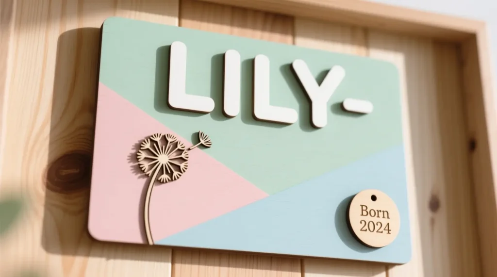Modern Nursery Name Signs