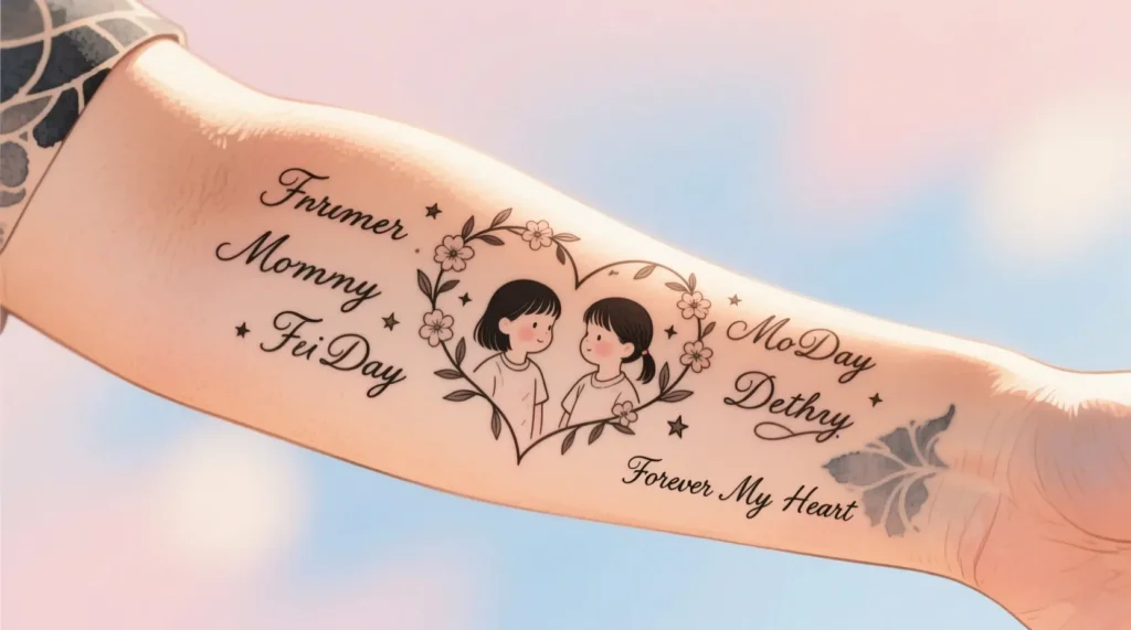 Multiple Kids Name Tattoo Ideas