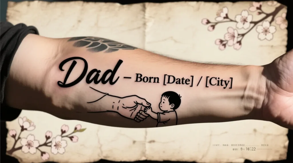 Name Tattoos with Birth Details