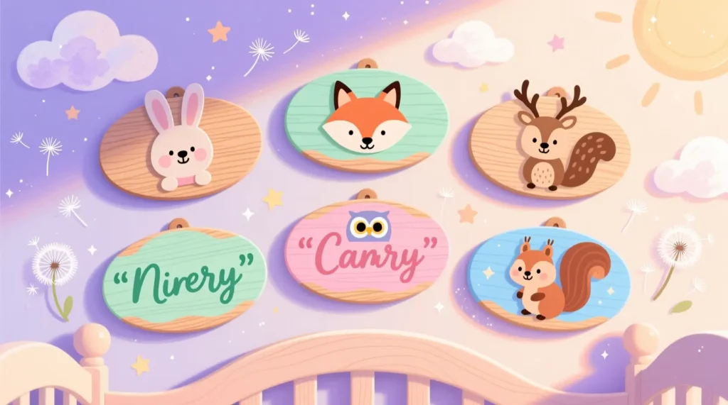 Playful Nursery Name Signs