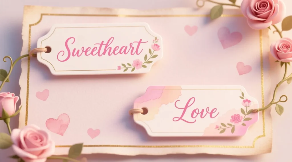 Romantic & Sweet Name Tags