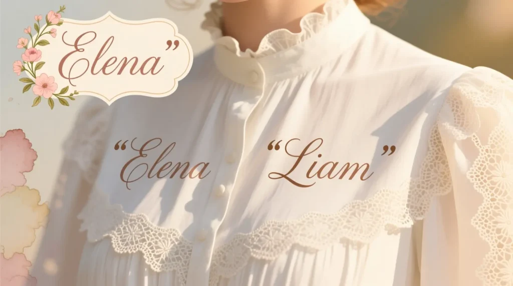 Romantic Name Labels for Clothing