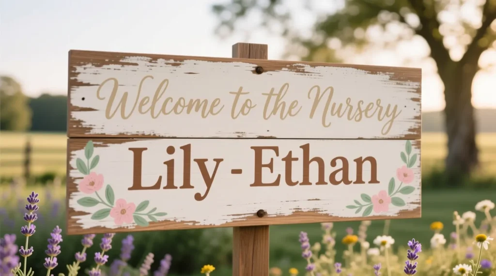 Rustic Nursery Name Signs 
