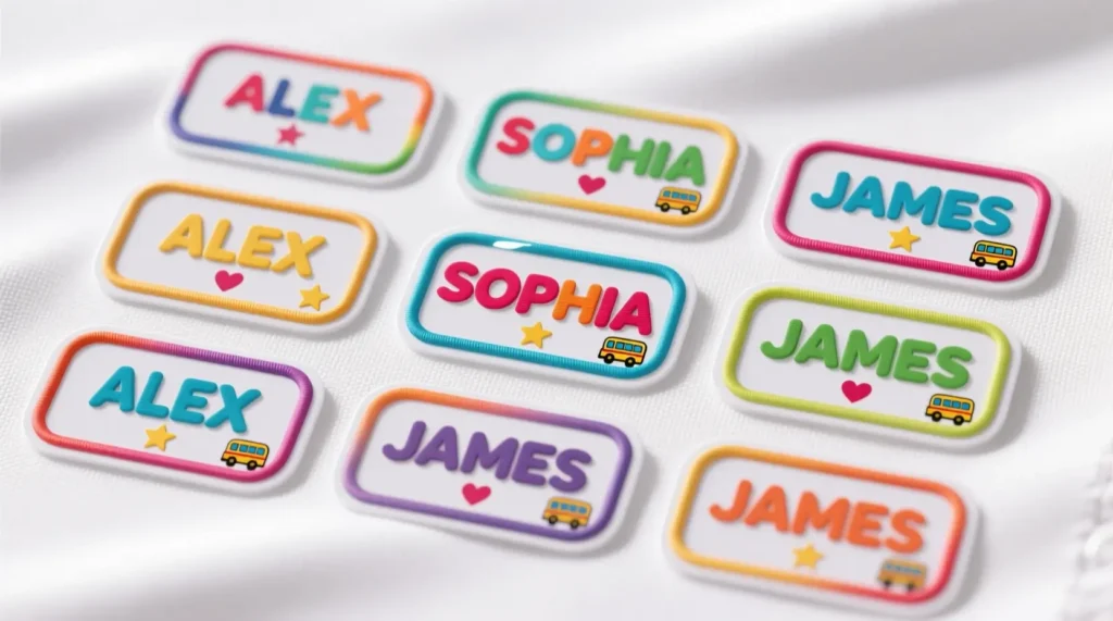 School Iron On Name Labels