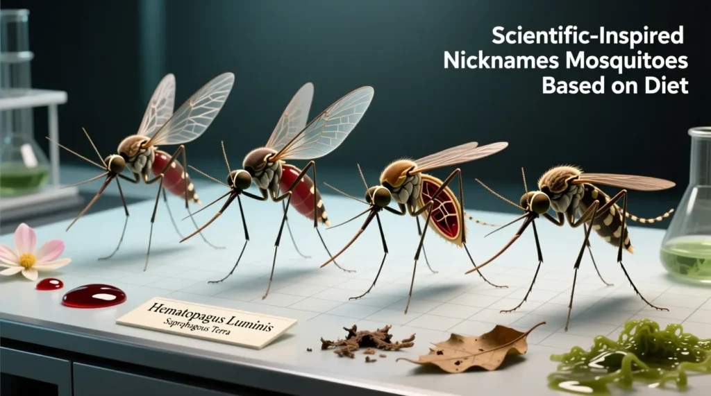Scientific-Inspired Nicknames Mosquitoes Based on Diet