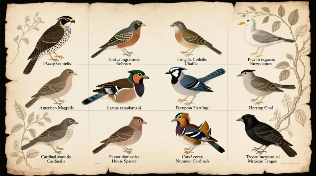 Scientific Names for Birds