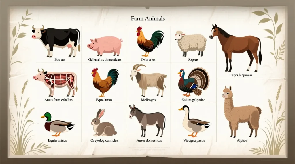 Scientific Names for Farm Animals