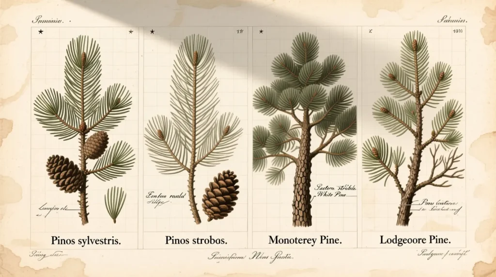 Scientific Names for Popular Pine Species