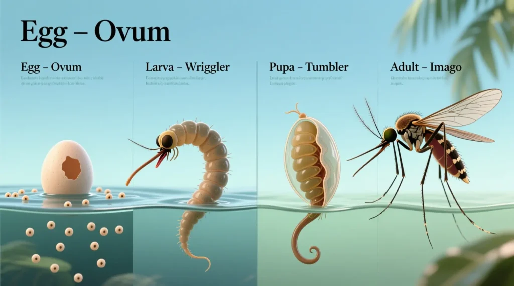 Scientific Nicknames of Mosquito Based on Life Cycle