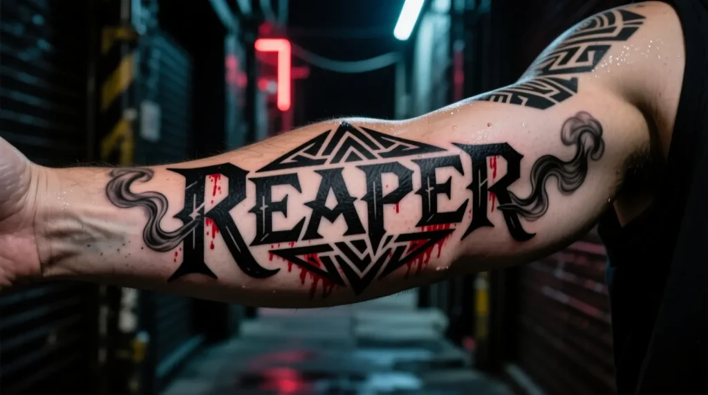 Strong Nickname Tattoo Designs for Men