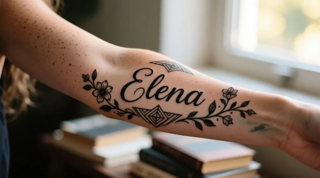 Unique Forearm Name Tattoos