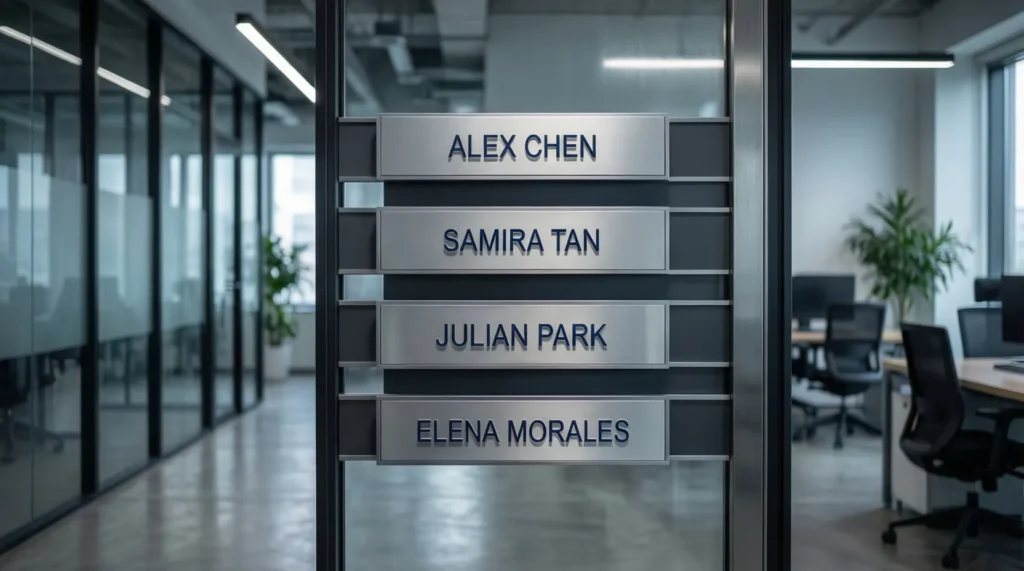 Corporate Office Name Plates