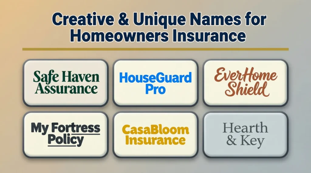 Creative & Unique Names for Homeowners Insurance