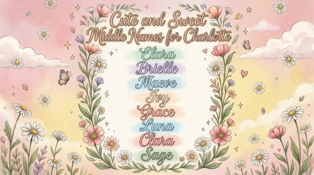 Cute & Sweet Middle Names for Charlotte