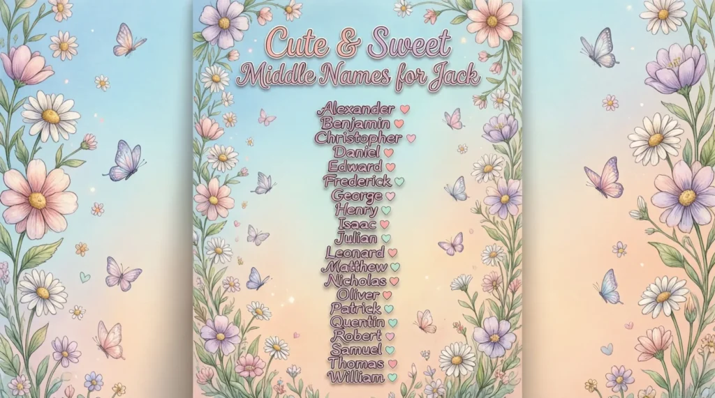 Cute & Sweet Middle Names for Jack