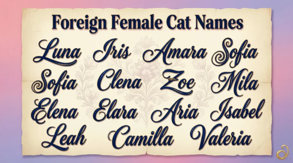 Foreign Female Cat Names
