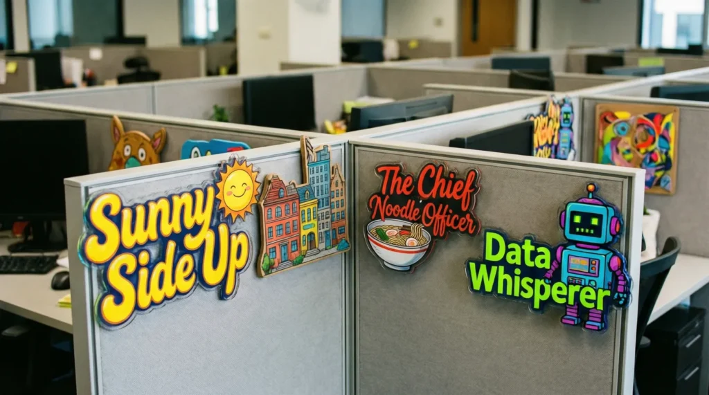 Fun & Quirky Name Plates for Cubicles