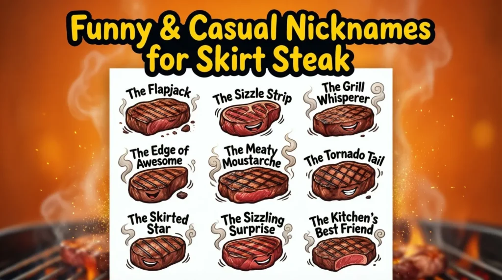 Funny & Casual Nicknames for Skirt Steak