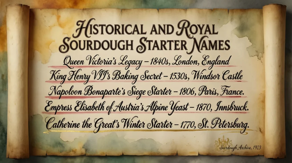 Historical & Royal Sourdough Starter Names