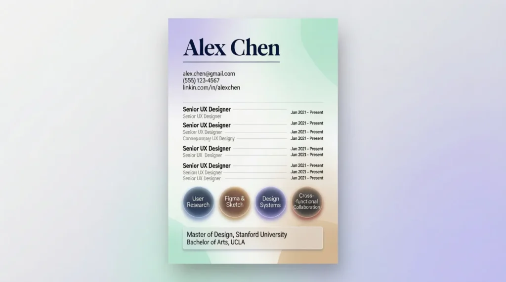 Modern & Trendy Resume Names