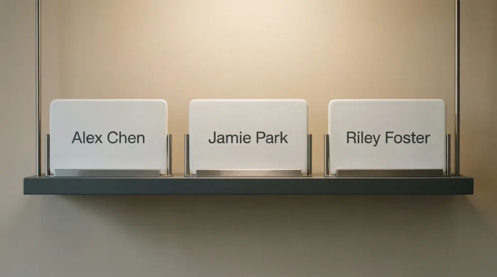 Modern Minimal Name Plates