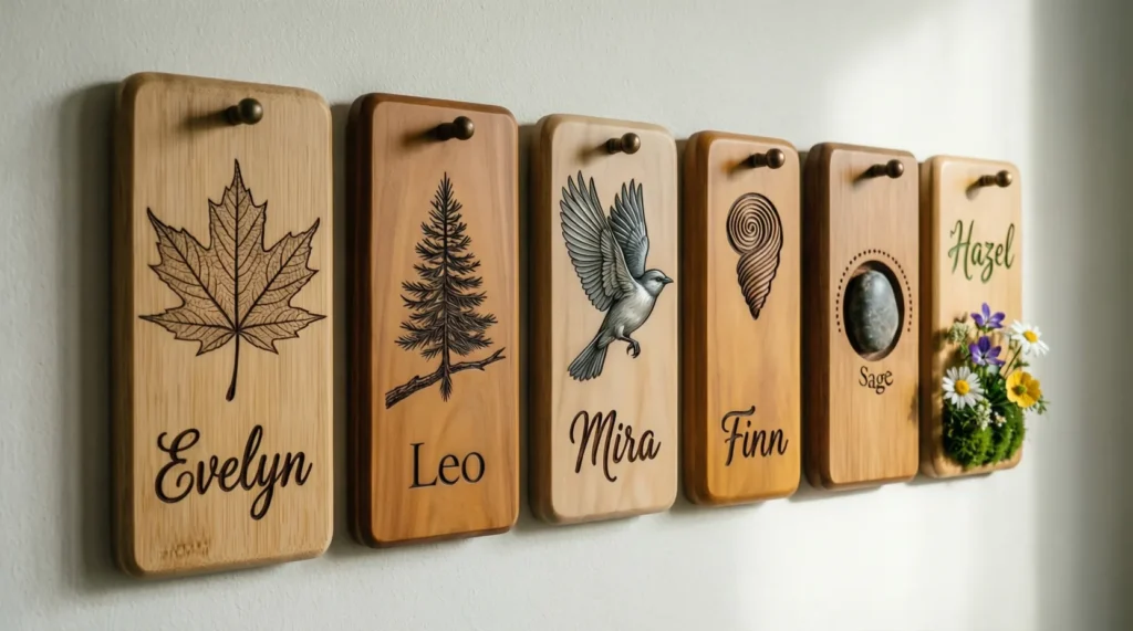 Nature-Inspired Name Plates for Doors