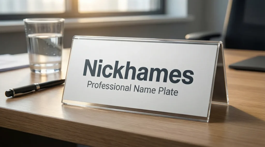 Professional Name Plate for Desk Nicknames