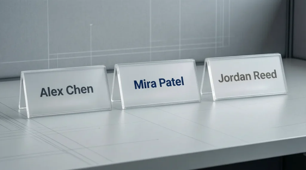 Professional Name Plates for Cubicles
