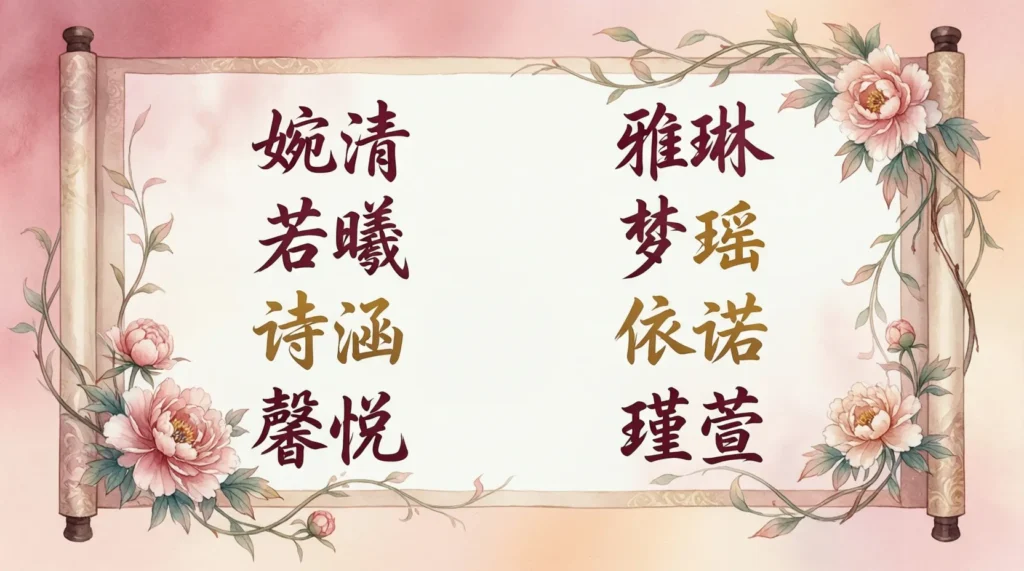 Romantic Chinese Names for Girls