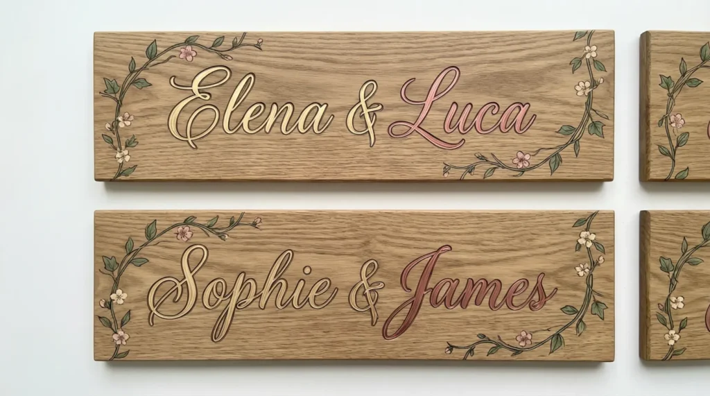 Romantic Name Plates for Doors