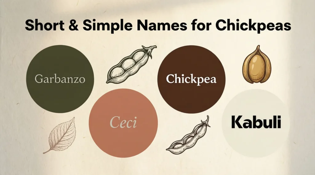 Short & Simple Names for Chickpeas