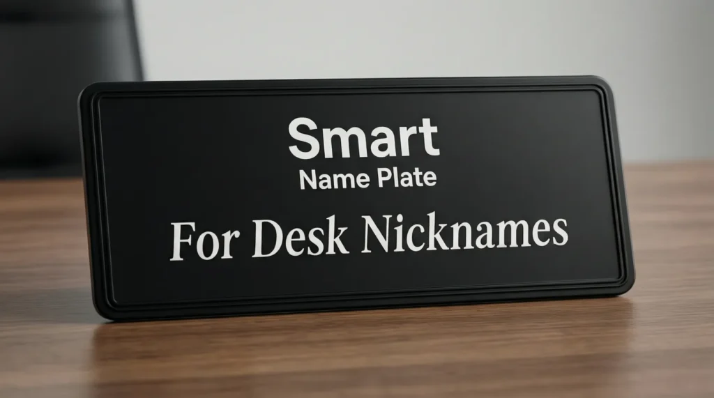 Smart Name Plate for Desk Nicknames
