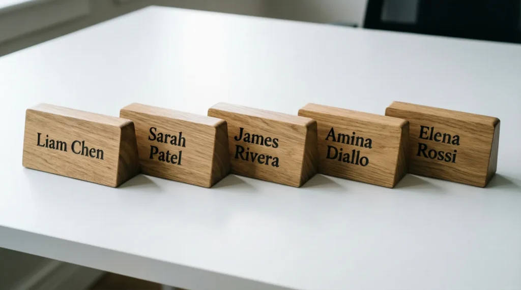 Wooden Office Name Plates